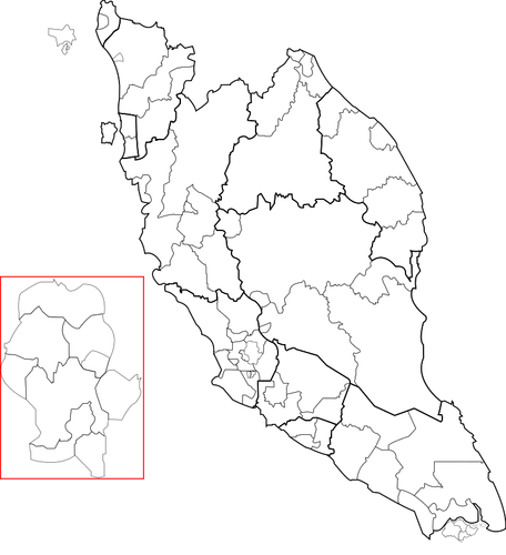 Prázdná mapa malajského