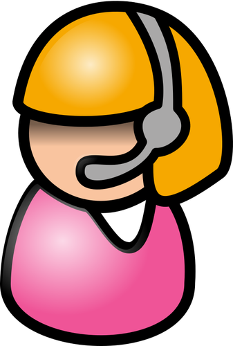Grafika wektorowa indyjskie kobiety z blond włosy telefon ikona operatora
