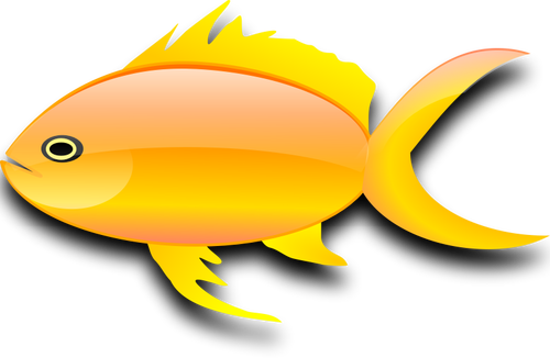 Gambar vektor ikan emas mengkilap