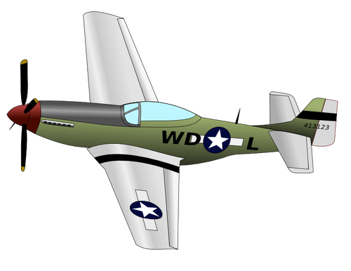 Immagine vettoriale P51 Mustang combattente aereo