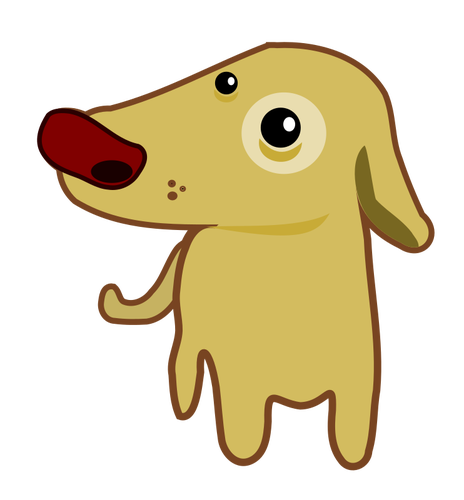 Cartoon vector image of a dog