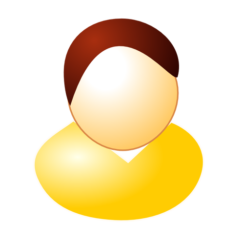 Graphiques vectoriels avatar utilisateur jaune