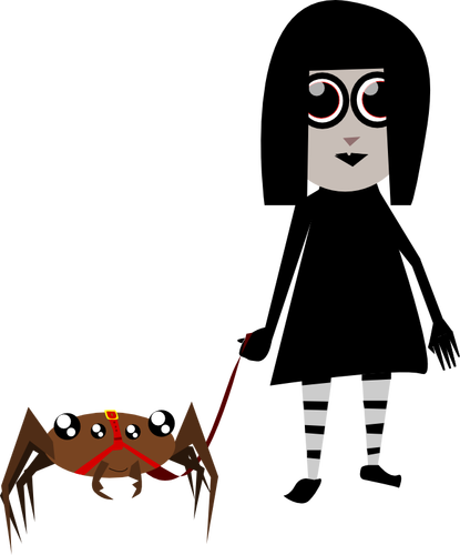 Animal de casă păianjen fata vector imagine