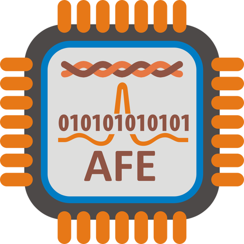 ADSL AFE माइक्रोप्रोसेसर वेक्टर छवि