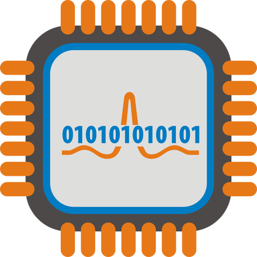 Analog till digital processor vektorbild