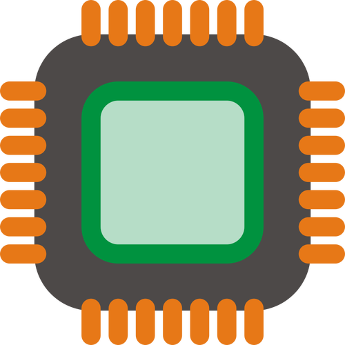 Generic computer chip vector image