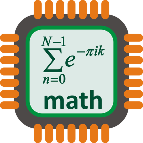 Mathematik-Prozessor-Vektor-Bild