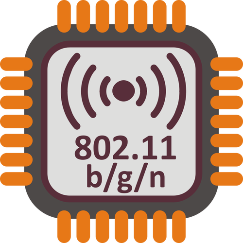 WiFi 802.11 b/g/n värivektorin ClipArt-kuva