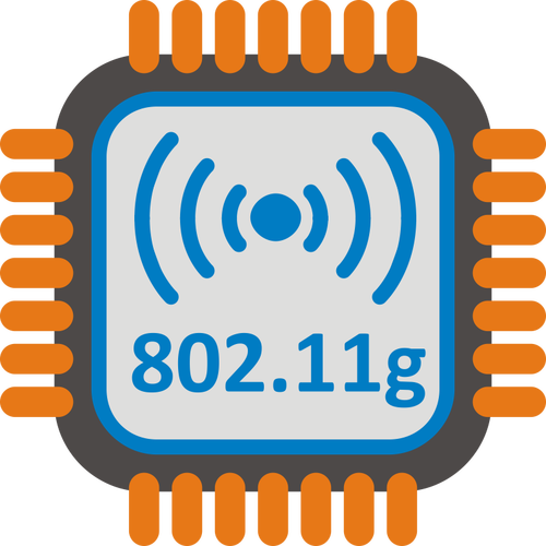 802.11g WiFi flis sette stilisert ikonet vektorgrafikk utklipp