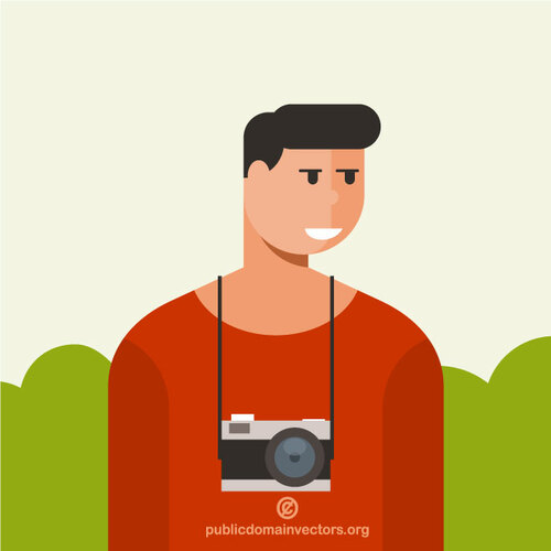 Photographer vector clip art