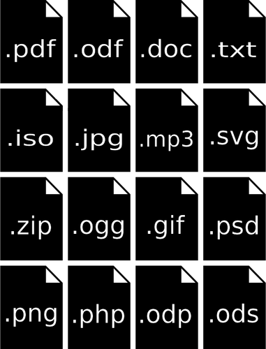 Icônes de type PC fichier vector image