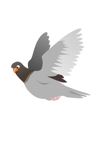 Flying pigeon vector image