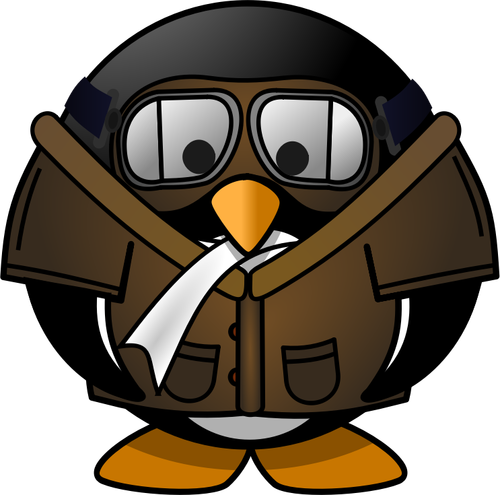 Tux pilot vector illustrasjon