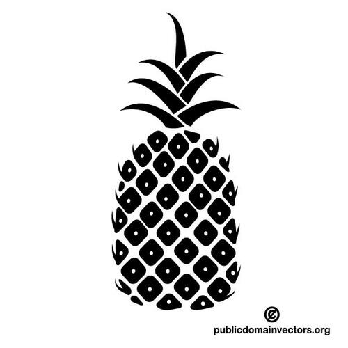 Vector de silueta de piña