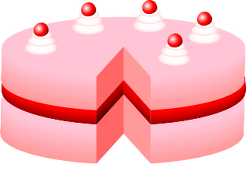 ناقلات التوضيح من كعكة الوردي دون لوحة
