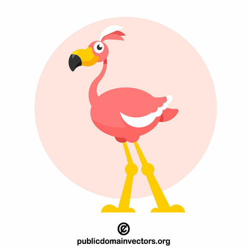 Vaaleanpunainen flamingo-lintu