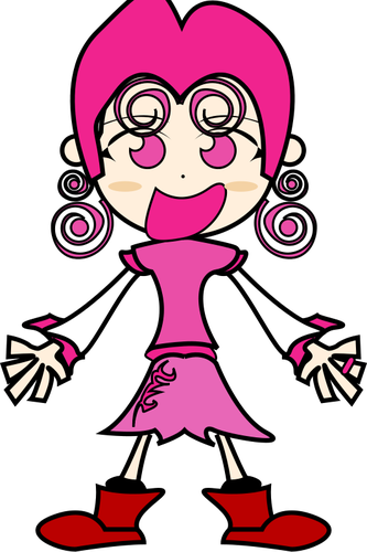 Pinky girl de desen vector