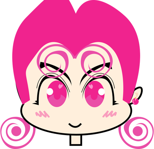 Pinky lady portrait vector image