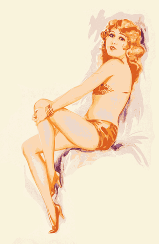 Pinup retro lady