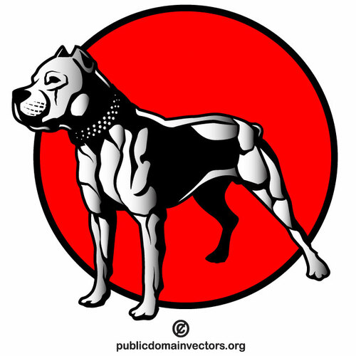 Pit-bull dog vector clipart