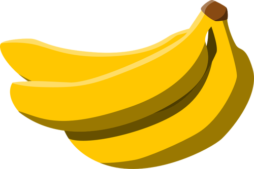 바나나 아이콘 벡터 이미지의 배치