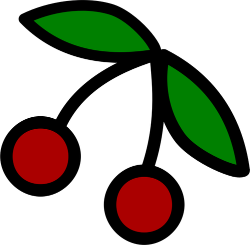 Dessin de vectoriel icône de fruits cerises