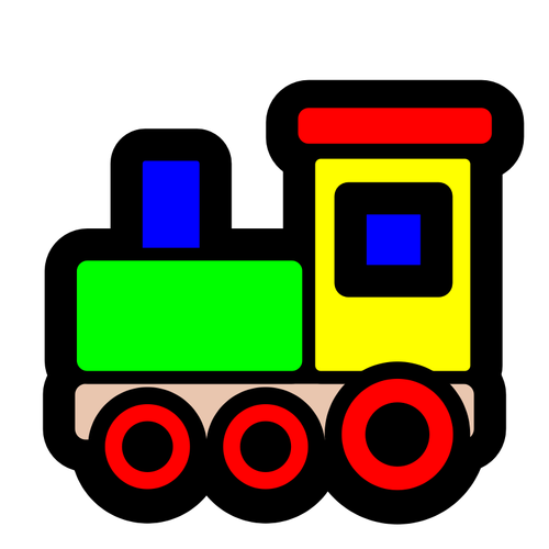 Mainan vektor ilustrasi lokomotif