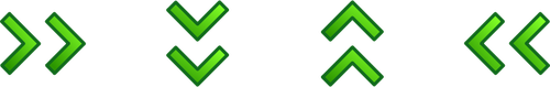 Grønne doble piler angir vektor image