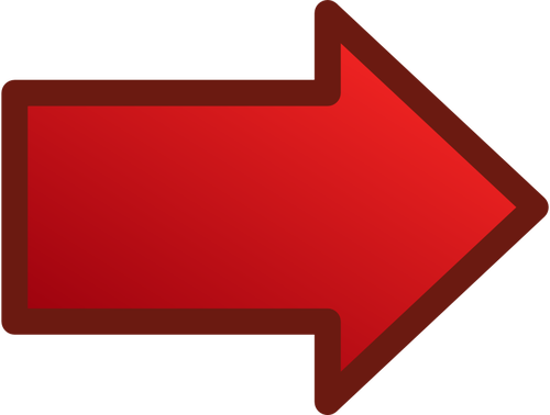 Săgeata roşie indică drept vector imagine