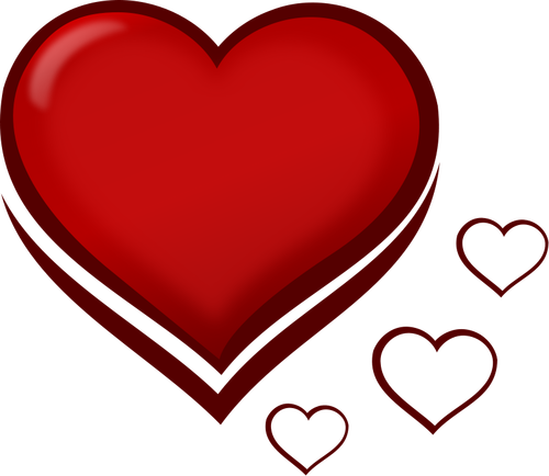 Vector images clipart de coeur brillant