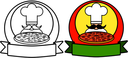 Podwójne logo pizza