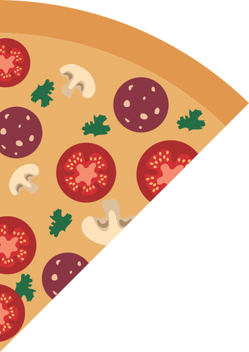 Pizza rebanada vector de la imagen