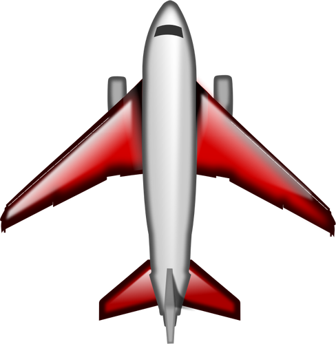 أحمر طائرة متجه