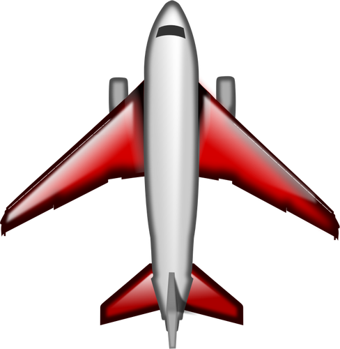 Red airplane vector