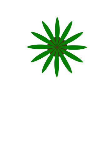 Groene plant bovenaanzicht vector tekening