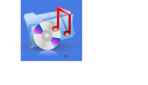 Blå bakgrunn musikk fil link datamaskinen ikonet vektor tegning