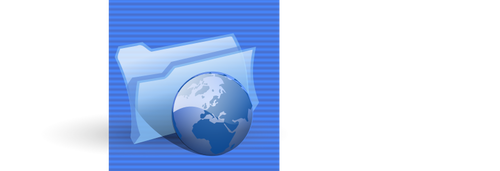 Fundo azul internet pasta computador ícone desenho vetorial