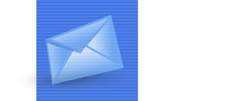 Dibujo vectorial icono ordenador: correo electrónico fondo azul