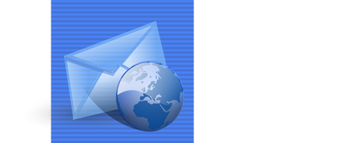 파란색 배경 웹 전자 메일 컴퓨터 아이콘 벡터 그래픽