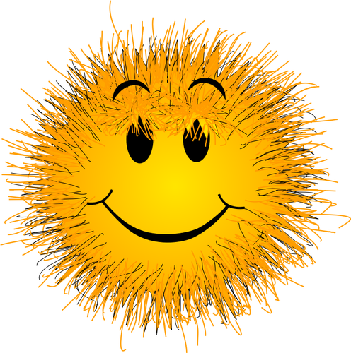 Fluffy smiley vector illustrasjon