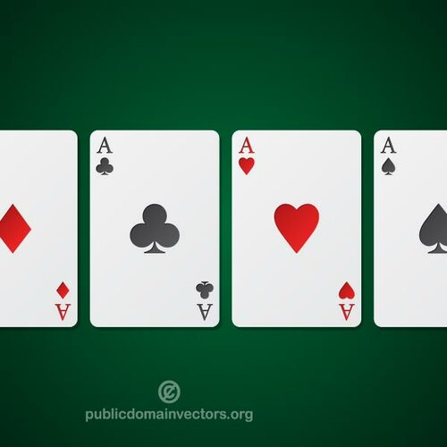 Poker de ases vector imagem