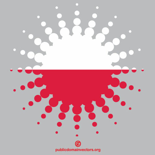 Forme polonaise de demi-ton de drapeau
