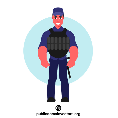 Vector de oficial de policía