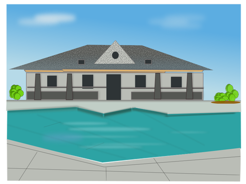 La piscină Vila vector illustration