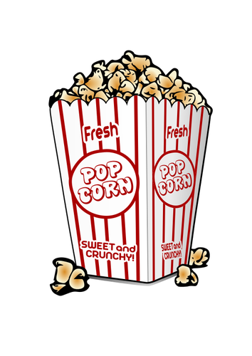 Popcorn laukku vektori ClipArt