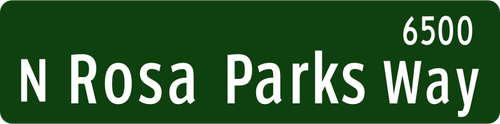 एन रोजा पार्क्स रास्ता स्ट्रीट साइन इन करें चित्रण वेक्टर