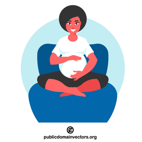 Pregnant woman vector graphics