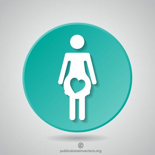 Беременная женщина символа