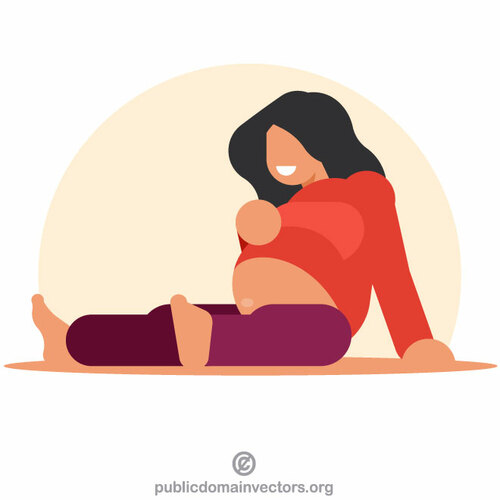 Pregnant woman vector image