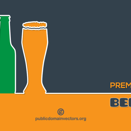 Fundo de vector de cerveja Premium